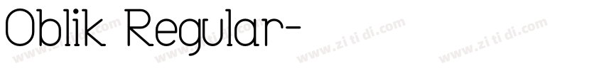 Oblik Regular字体转换